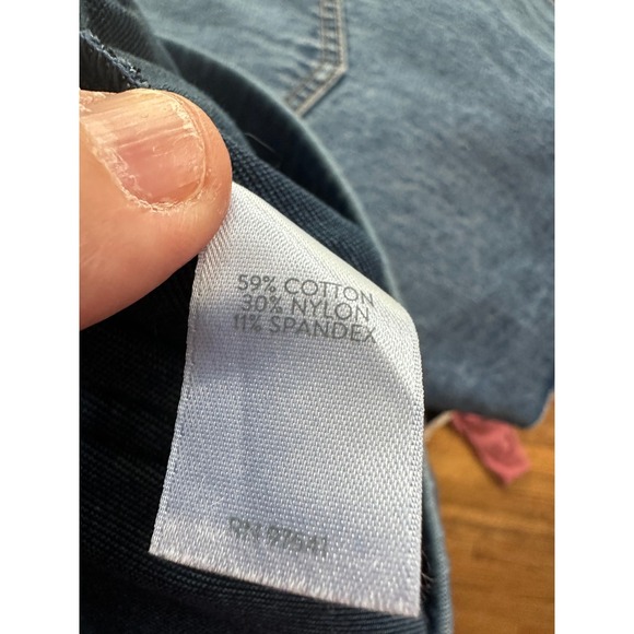 J Jill Pure Indigo Knit Denim Straight Leg Pull On Pants with Pockets Size M - Picture 5 of 5